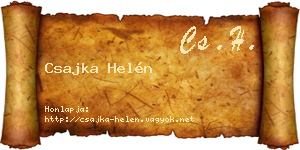Csajka Helén névjegykártya